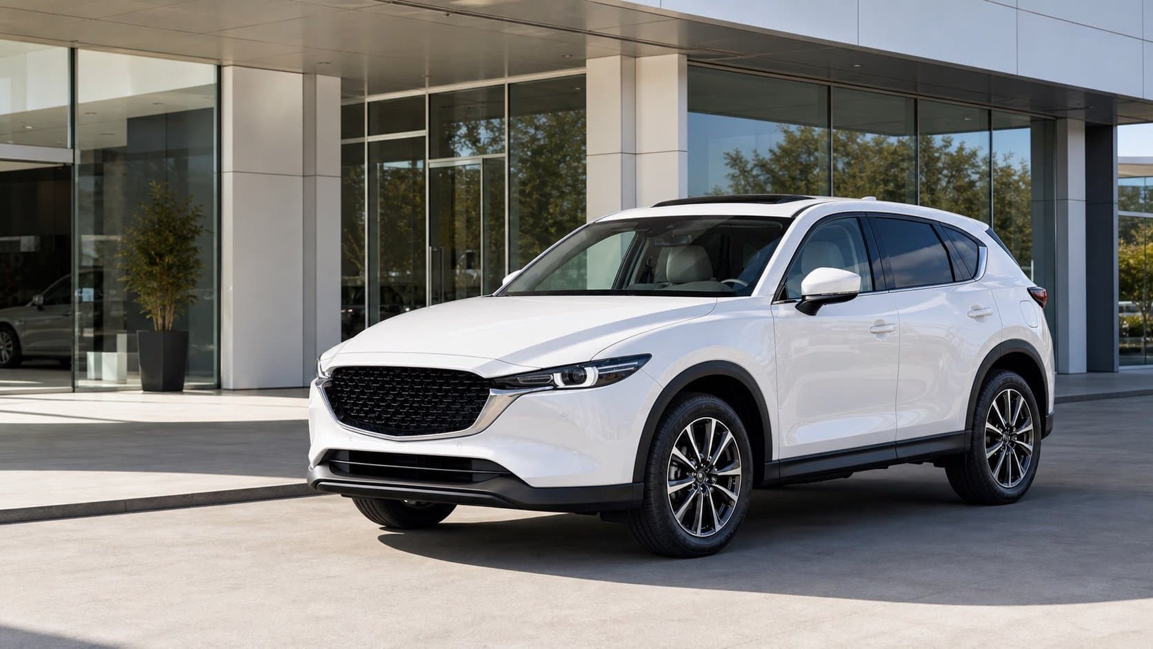 Новая Mazda CX-5 COMFORT белого цвета Pearl White у дилерского центра