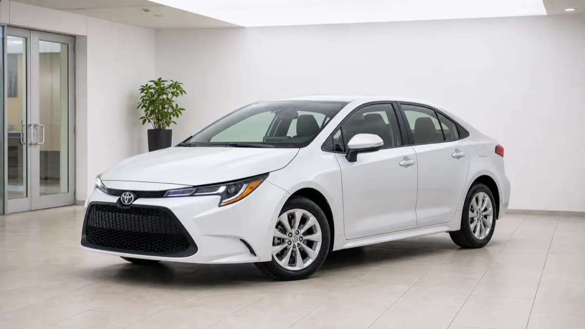 Toyota Corolla в светлом дилерском центре
